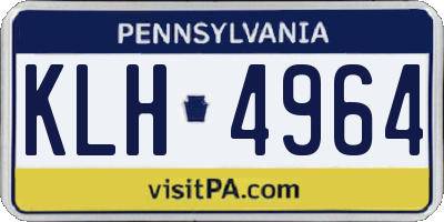 PA license plate KLH4964