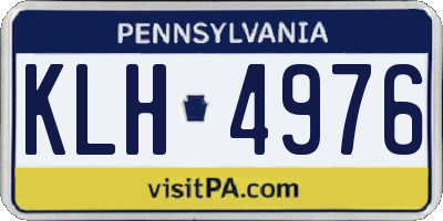 PA license plate KLH4976