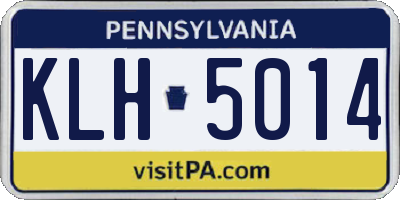 PA license plate KLH5014