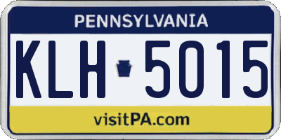 PA license plate KLH5015