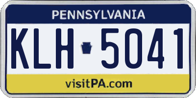 PA license plate KLH5041