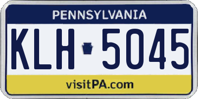 PA license plate KLH5045