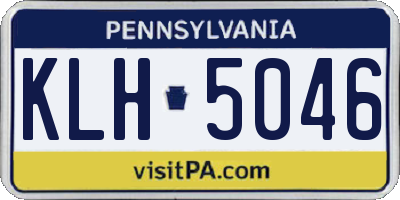 PA license plate KLH5046