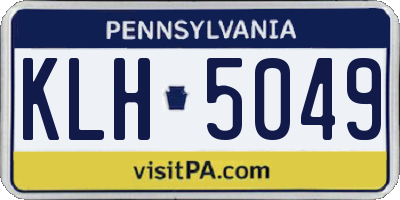 PA license plate KLH5049