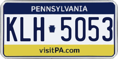 PA license plate KLH5053
