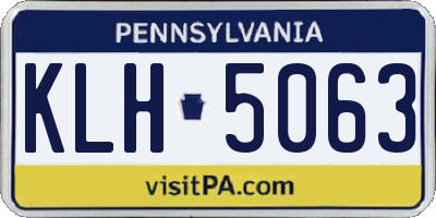 PA license plate KLH5063
