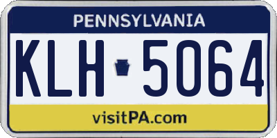 PA license plate KLH5064