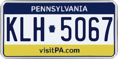 PA license plate KLH5067