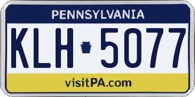 PA license plate KLH5077