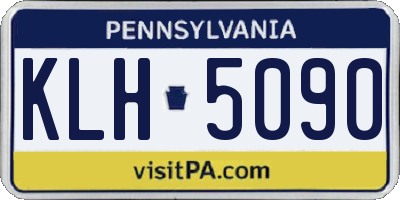 PA license plate KLH5090