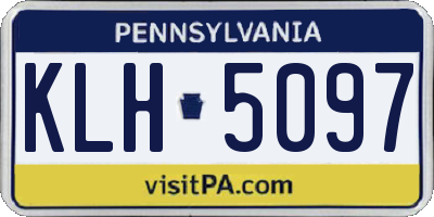 PA license plate KLH5097