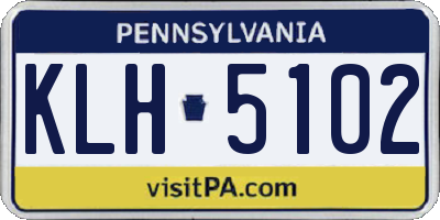 PA license plate KLH5102