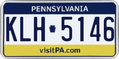 PA license plate KLH5146