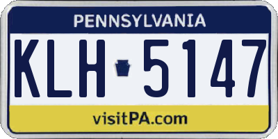 PA license plate KLH5147