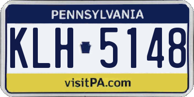 PA license plate KLH5148