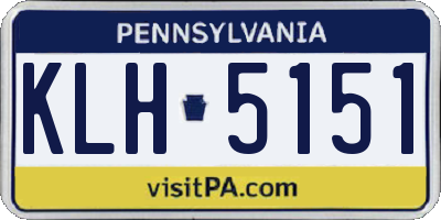 PA license plate KLH5151