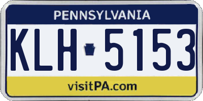PA license plate KLH5153