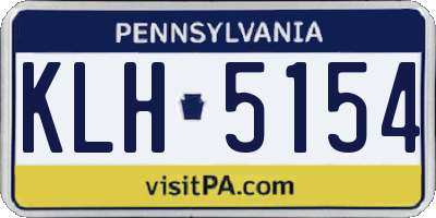 PA license plate KLH5154