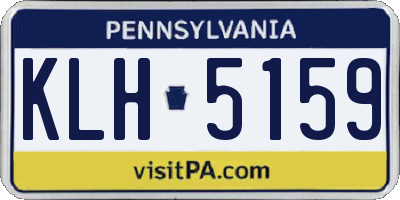 PA license plate KLH5159