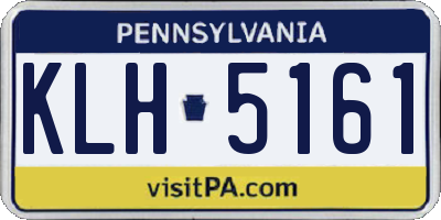 PA license plate KLH5161