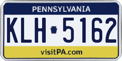 PA license plate KLH5162