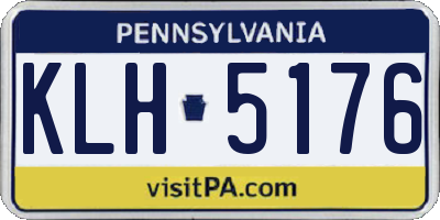 PA license plate KLH5176