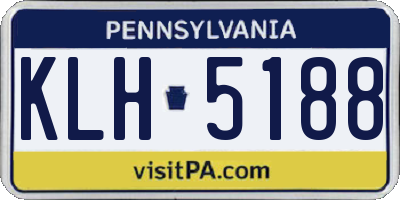 PA license plate KLH5188