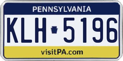 PA license plate KLH5196