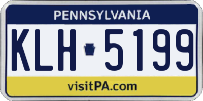 PA license plate KLH5199