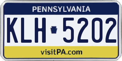 PA license plate KLH5202