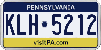 PA license plate KLH5212