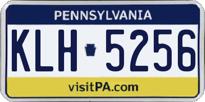 PA license plate KLH5256