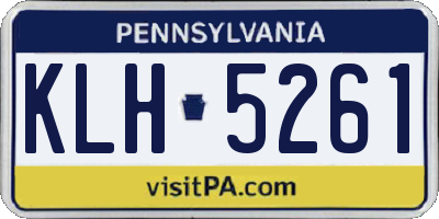 PA license plate KLH5261