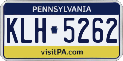 PA license plate KLH5262