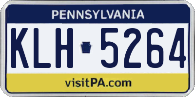 PA license plate KLH5264