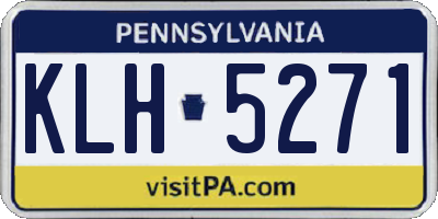 PA license plate KLH5271