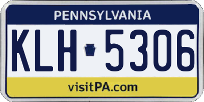 PA license plate KLH5306
