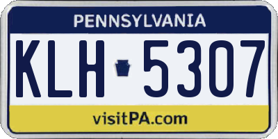 PA license plate KLH5307