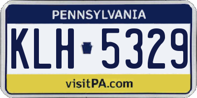 PA license plate KLH5329