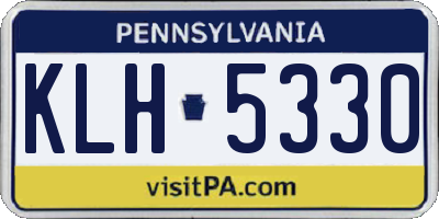 PA license plate KLH5330