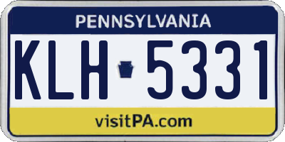 PA license plate KLH5331