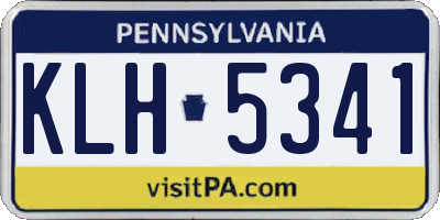 PA license plate KLH5341