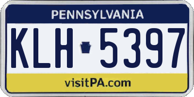 PA license plate KLH5397