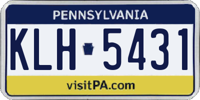 PA license plate KLH5431