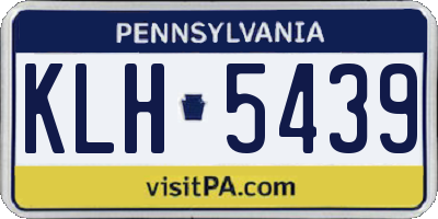PA license plate KLH5439