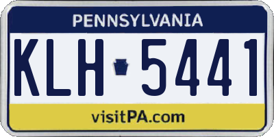 PA license plate KLH5441