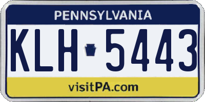 PA license plate KLH5443