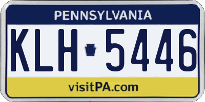 PA license plate KLH5446