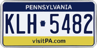PA license plate KLH5482