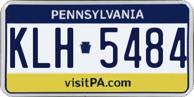 PA license plate KLH5484